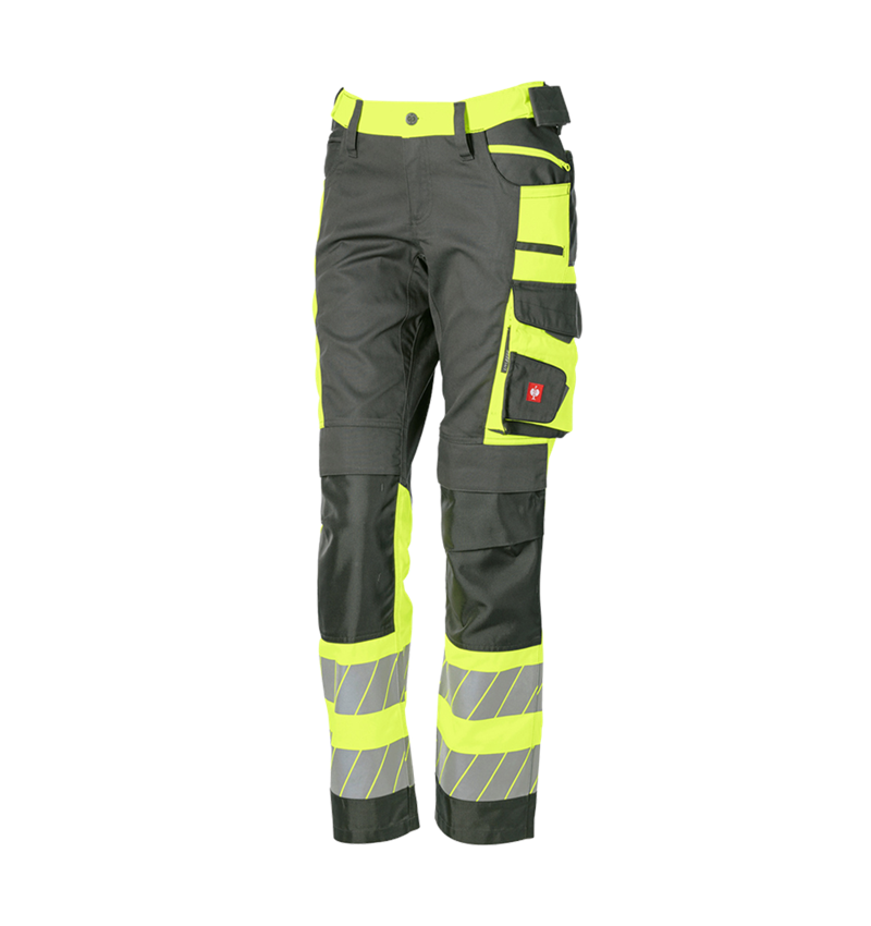 Bekleidung: Warnschutz Bundhose e.s.motion 24/7, Damen + anthrazit/warngelb 6