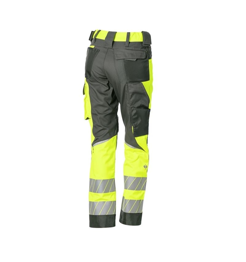 Bekleidung: Warnschutz Bundhose e.s.motion 24/7, Damen + anthrazit/warngelb 7