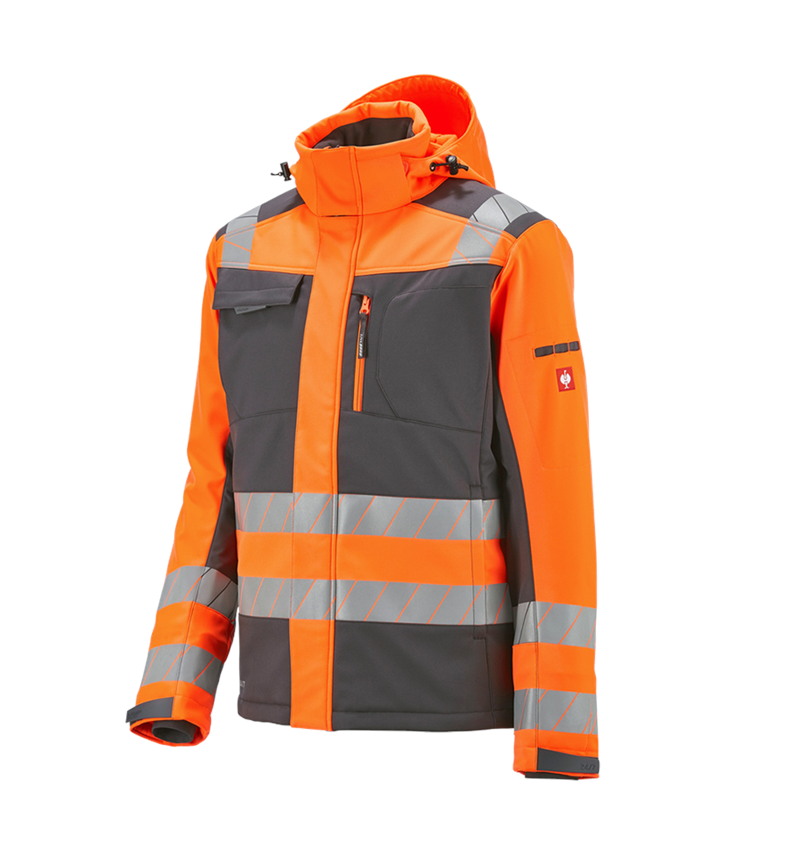 Temi: Giacca segnaletica inve. Softshell e.s.motion 24/7 + antracite /arancio fluo 7