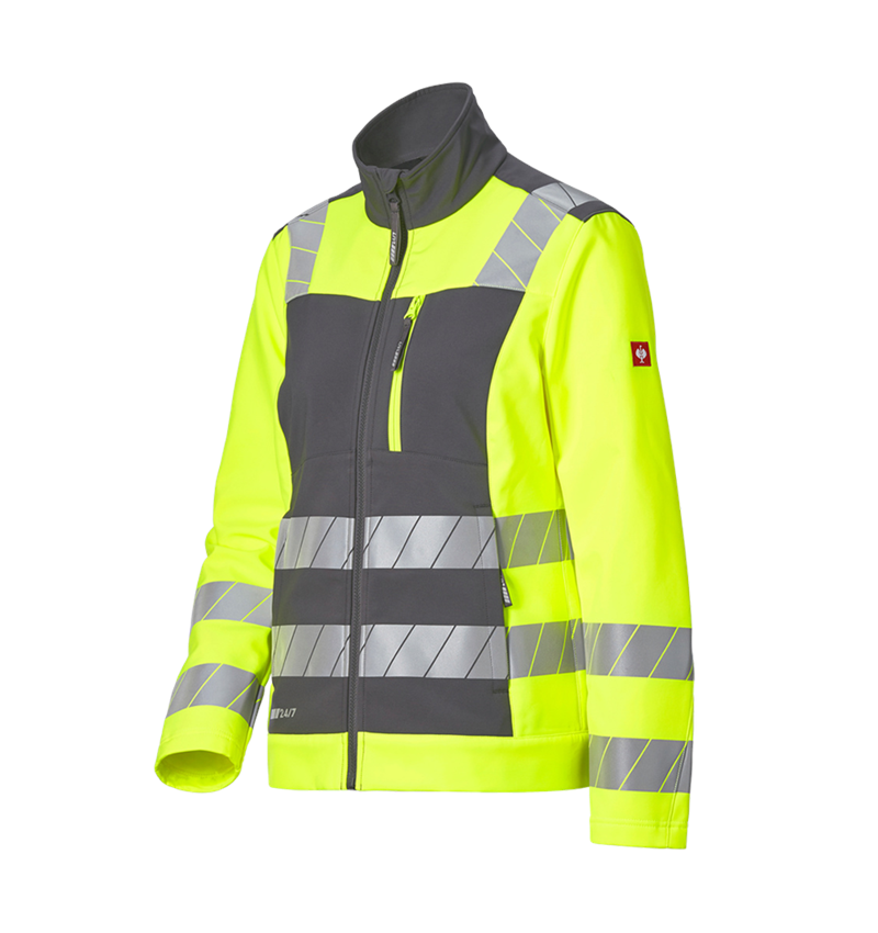 Giacche da lavoro: Giacca Softshell segnaletica e.s.motion 24/7, do. + antracite /giallo fluo 5