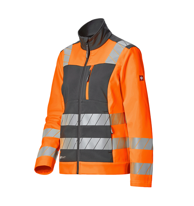 Giacche da lavoro: Giacca Softshell segnaletica e.s.motion 24/7, do. + antracite /arancio fluo 4