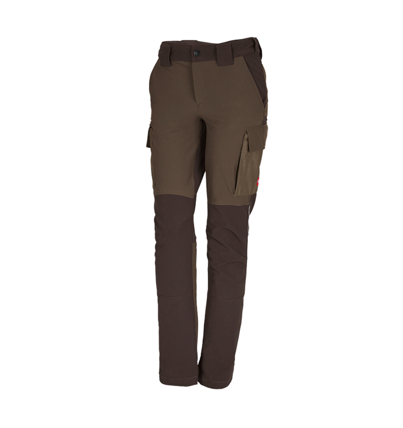 Pantaloni da lavoro: Pantaloni cargo funzionali e.s.dynashield, donna + nocciola/castagna