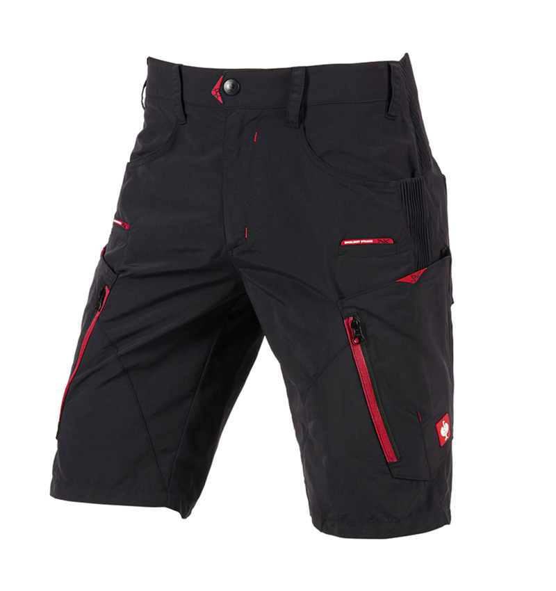 Pantaloni: e.s. short funzionali Superlite + nero/rosso 1