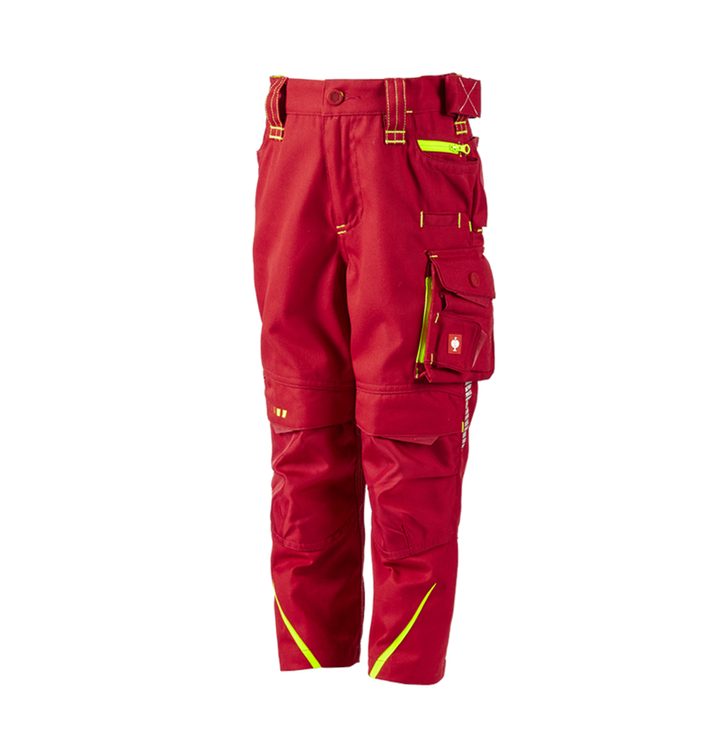 Pantaloni: Pantaloni e.s.motion 2020, bambino + rosso fuoco/giallo fluo 1