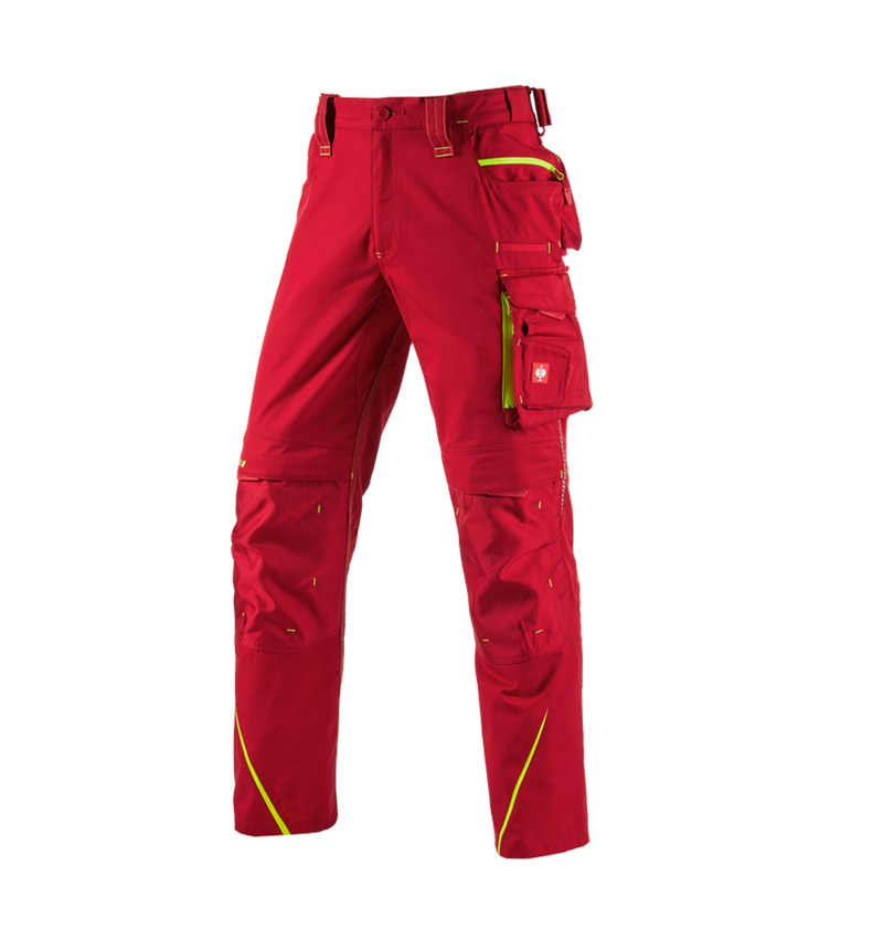 Pantaloni: Pantaloni e.s.motion 2020 + rosso fuoco/giallo fluo 2