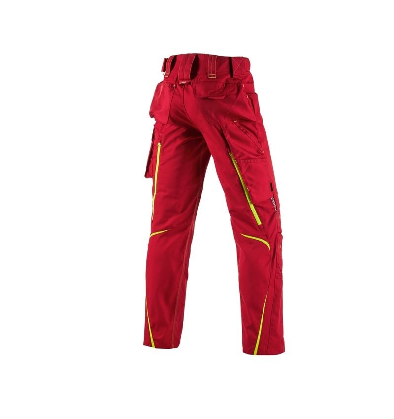 Pantaloni: Pantaloni e.s.motion 2020 + rosso fuoco/giallo fluo 3