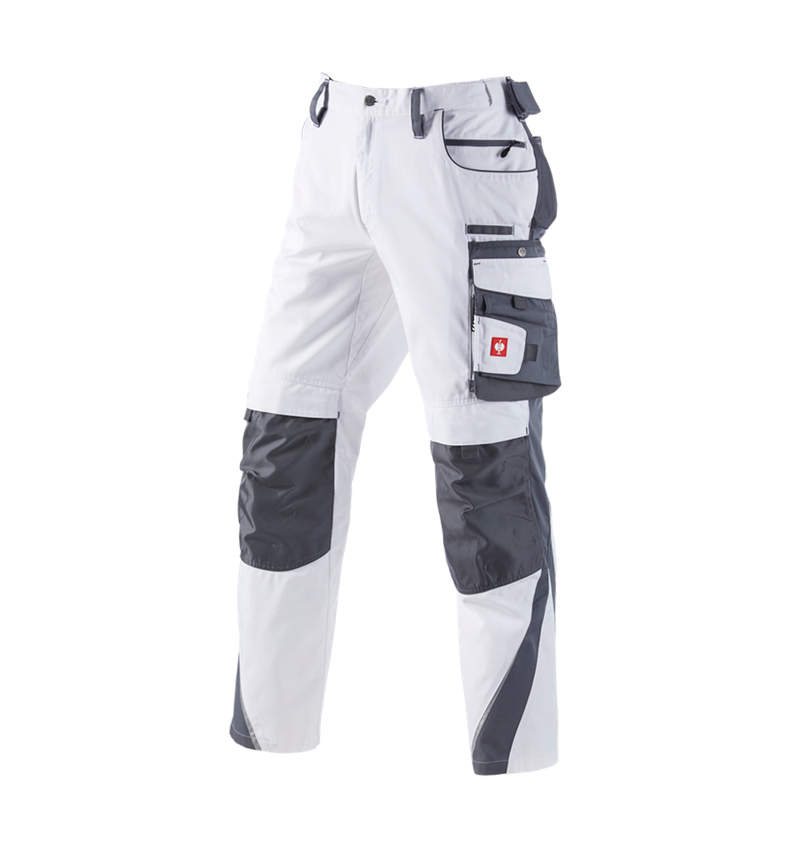 Installatori / Idraulici: Pantaloni invernali e.s.motion + bianco/grigio 2