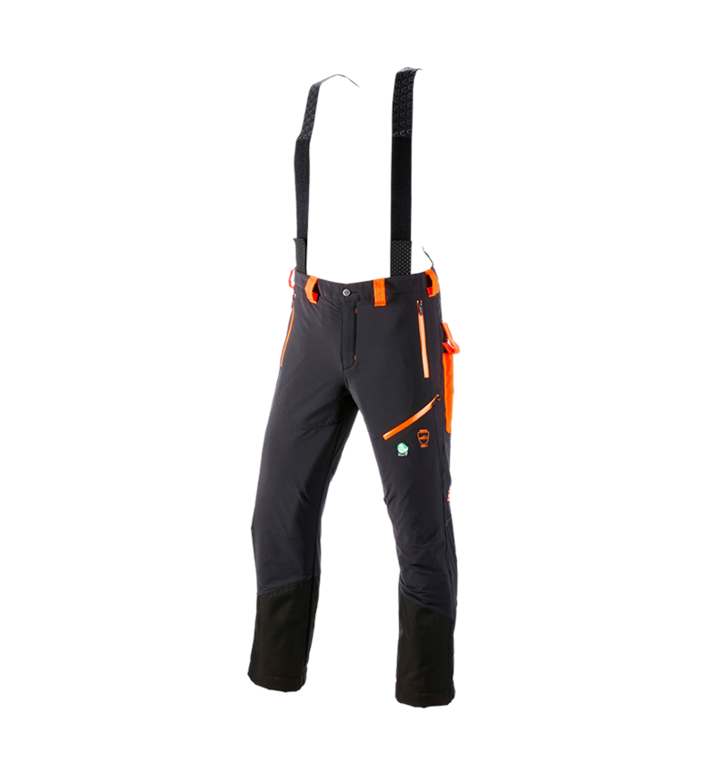 Giardinaggio / Forestale / Agricoltura: Pantaloni antitaglio e.s.vision + nero/arancio fluo 2