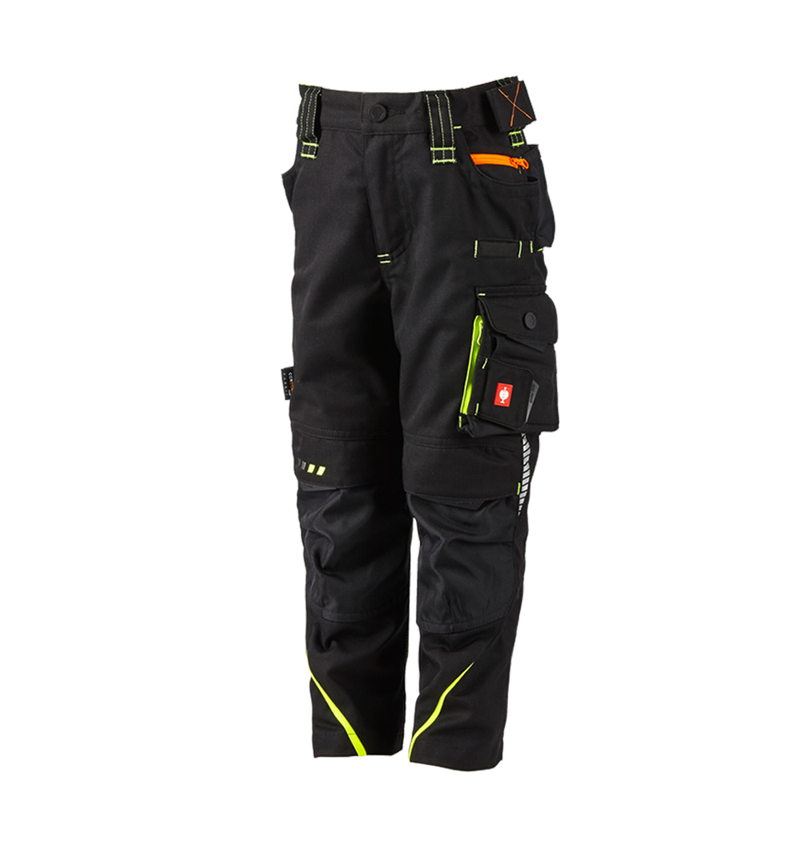 Pantaloni: Pantaloni invernali e.s.motion 2020, bambino + nero/giallo fluo/arancio fluo 3