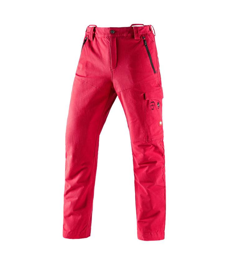 Abbigliamento forestale / antitaglio: Pantaloni antitaglio forestali e.s.cotton touch + rosso fuoco 2