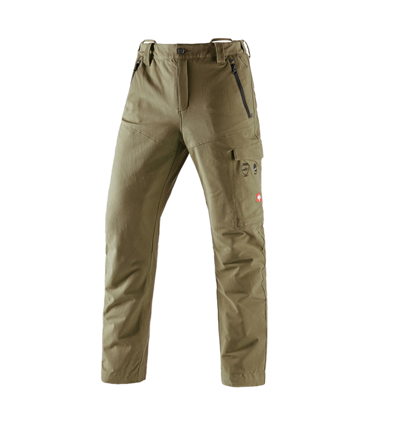 Pantaloni: Pantaloni antitaglio forestali e.s.cotton touch + verde fango 2