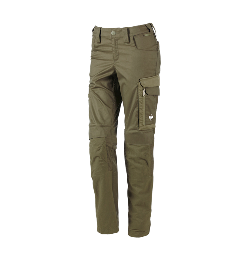 Pantaloni da lavoro: Pantaloni e.s.concrete light, donna + verde fango/verde felce 2