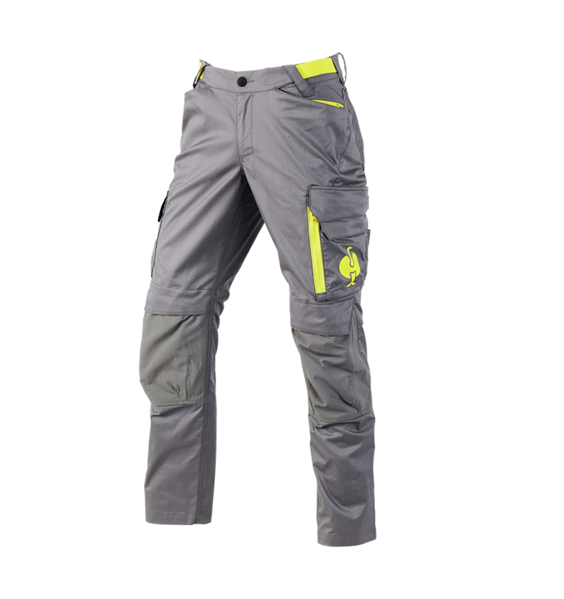 Pantaloni: Pantaloni e.s.trail + grigio basalto/giallo acido 2