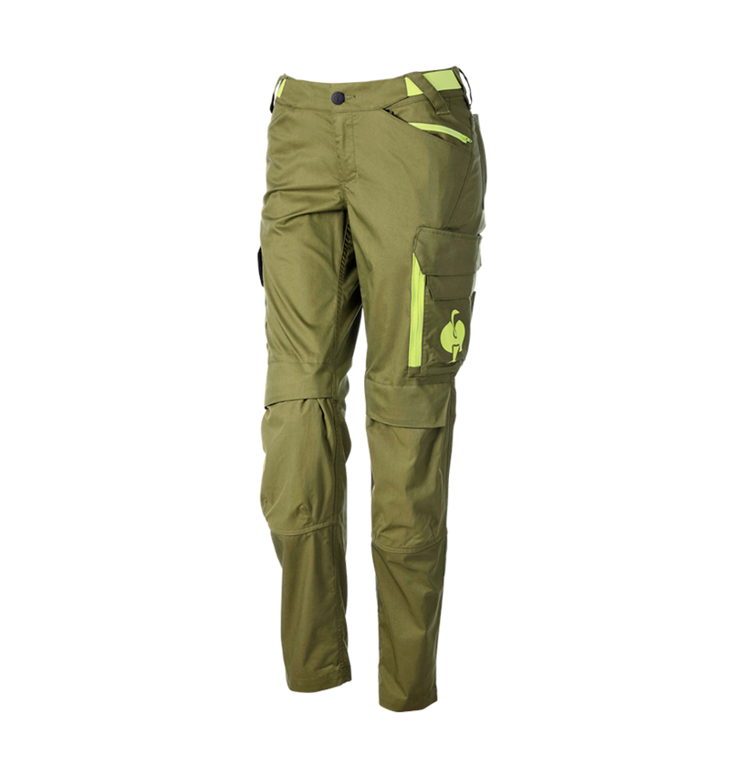Abbigliamento: Pantaloni e.s.trail, donna + verde ginepro/verde lime 3