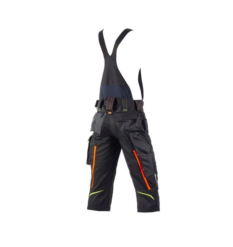 Pantaloni: Salopette a 3/4 e.s.motion 2020 + nero/giallo fluo/arancio fluo 3