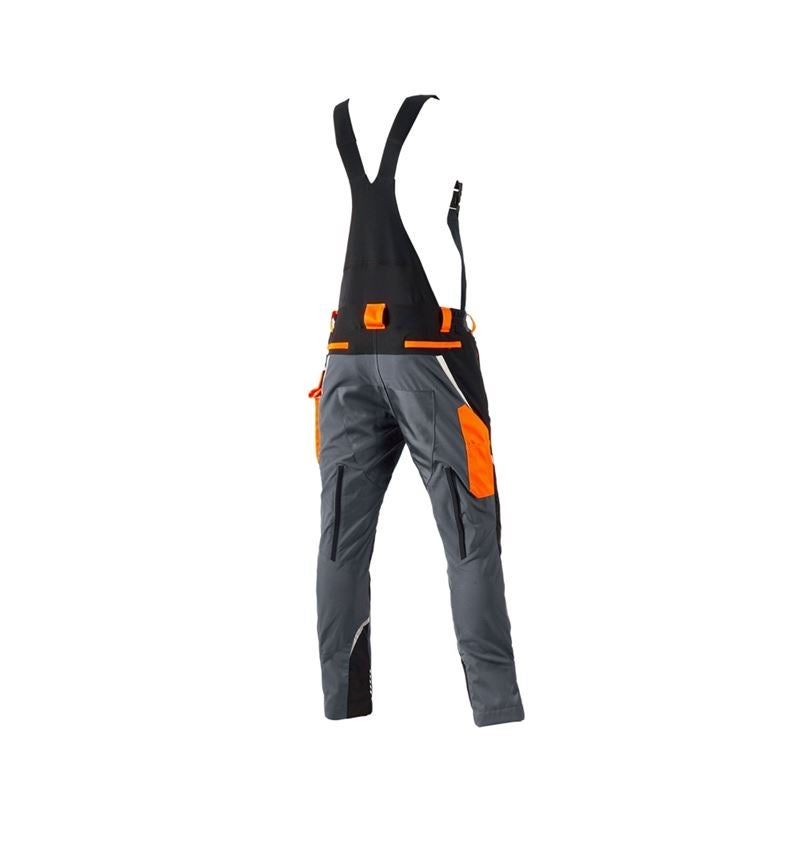 Pantaloni: e.s. salopette forestale antitaglio, KWF + grigio/arancio fluo 3