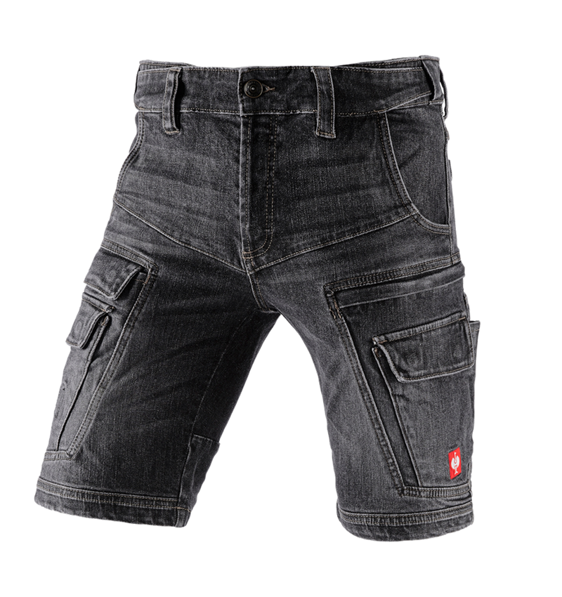 Pantaloni: e.s. Cargo Worker-Jeans-Short POWERdenim + blackwashed 2