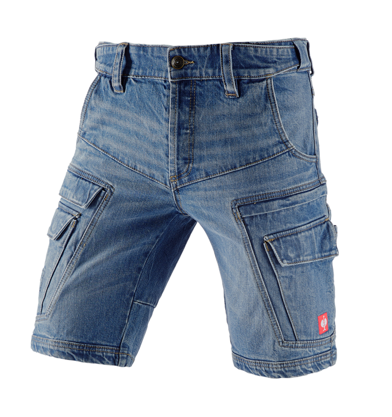 Pantaloni: e.s. Cargo Worker-Jeans-Short POWERdenim + stonewashed 2