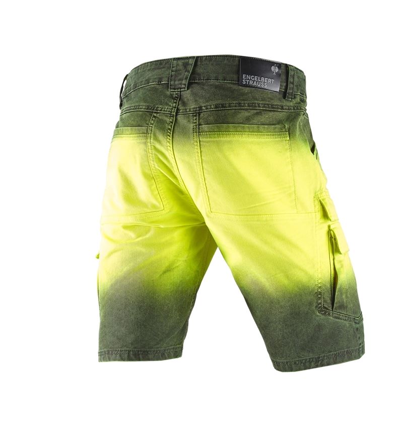 Pantaloni da lavoro: e.s. short color sprayer + giallo fluo/nero 3