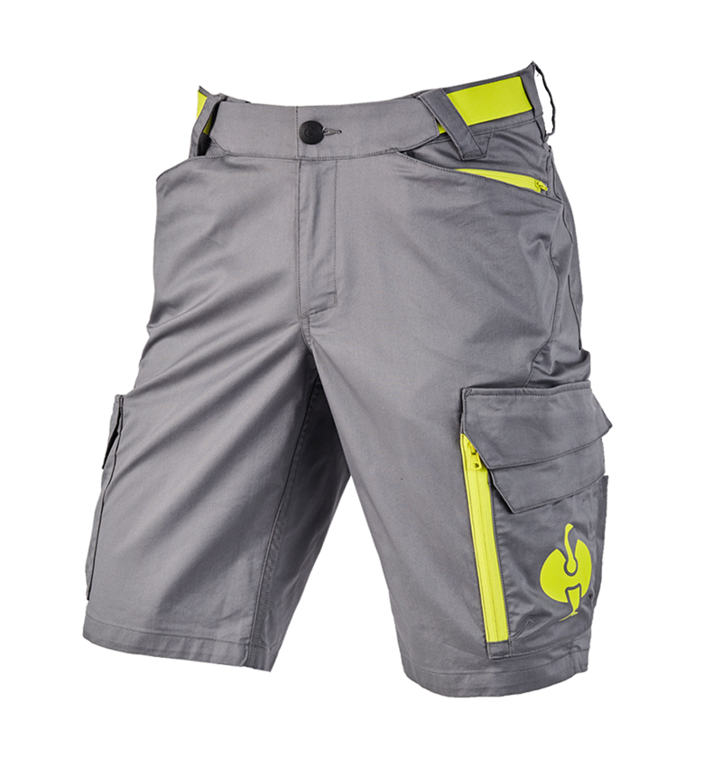 Pantaloni: Short e.s.trail + grigio basalto/giallo acido 2