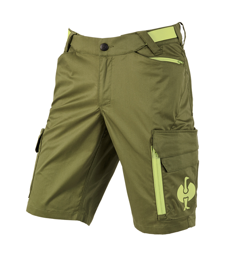 Pantaloni: Short e.s.trail + verde ginepro/verde lime 2
