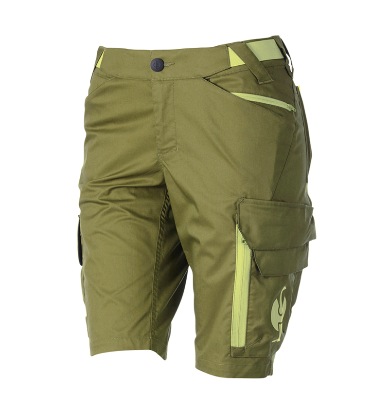 Pantaloni da lavoro: Short e.s.trail, donna + verde ginepro/verde lime 4
