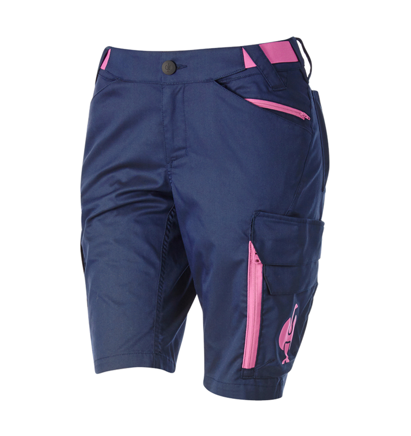 Pantaloni da lavoro: Short e.s.trail, donna + blu profondo/rosa tara 5