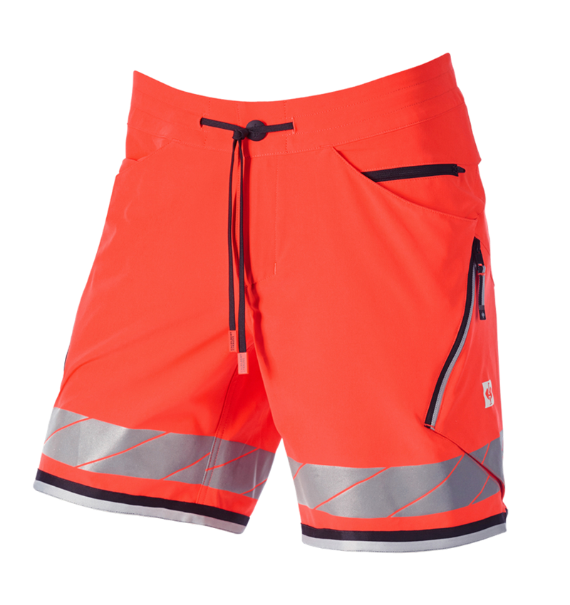 Pantaloni: Short funzionali Reflex e.s.ambition + rosso fluo/nero 5