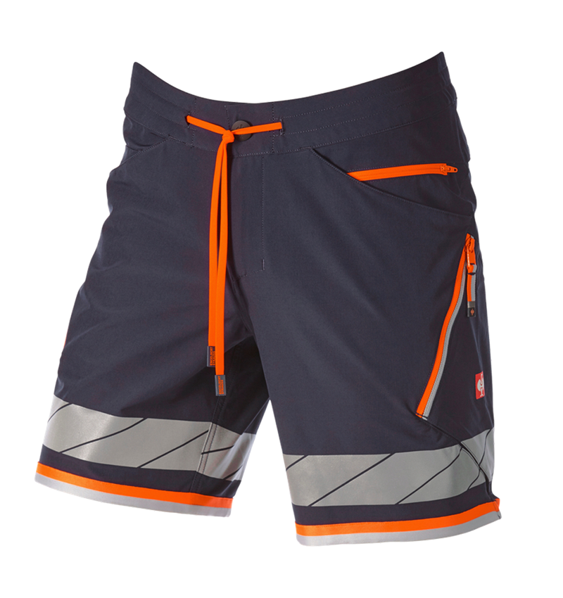 Pantaloni: Short funzionali Reflex e.s.ambition + blu scuro/arancio fluo 7