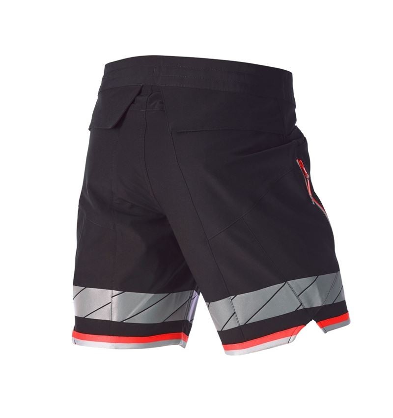 Pantaloni: Short funzionali Reflex e.s.ambition + nero/rosso fluo 6