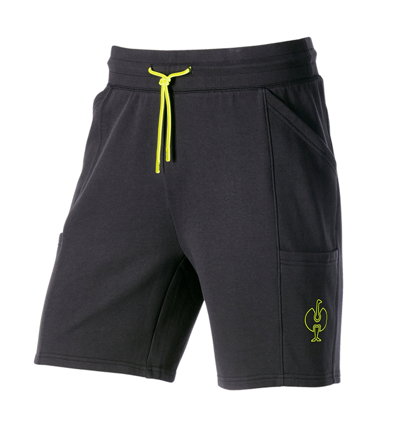 Pantaloni: Sweat short light e.s.trail + nero/giallo acido 2