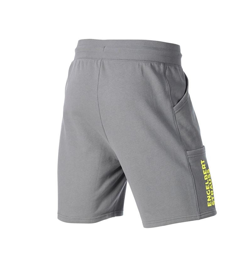 Pantaloni: Sweat short light e.s.trail + grigio basalto/giallo acido 4