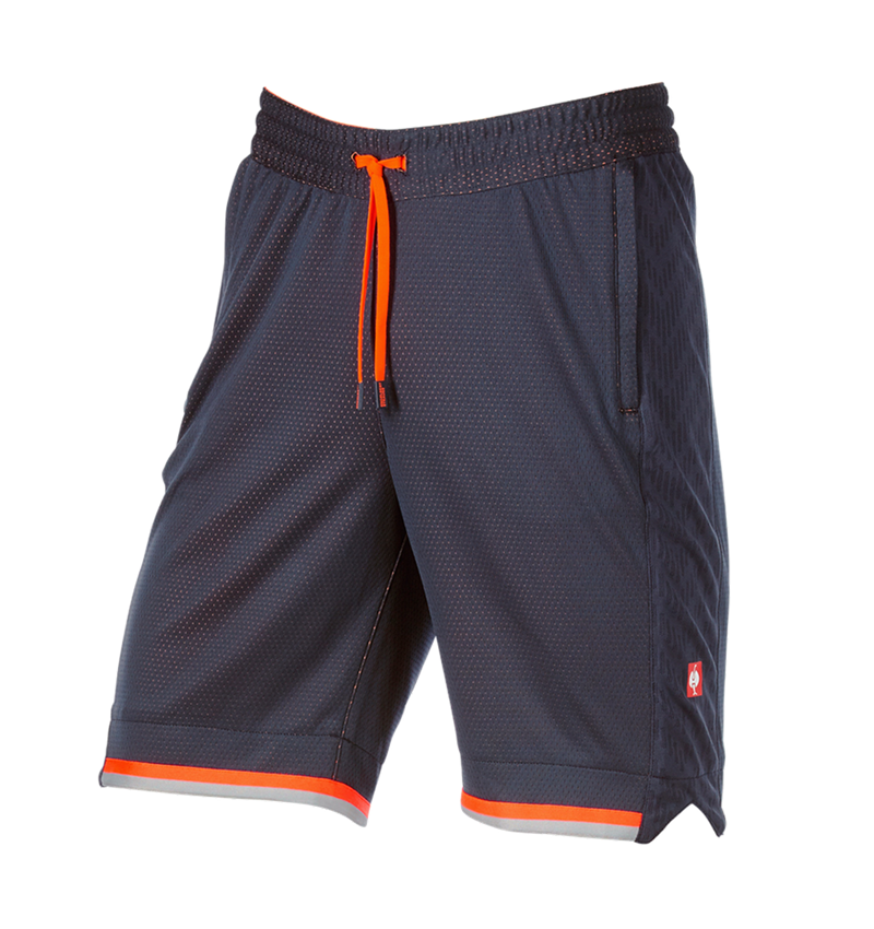Pantaloni: Short funzionali e.s.ambition + blu scuro/arancio fluo 4