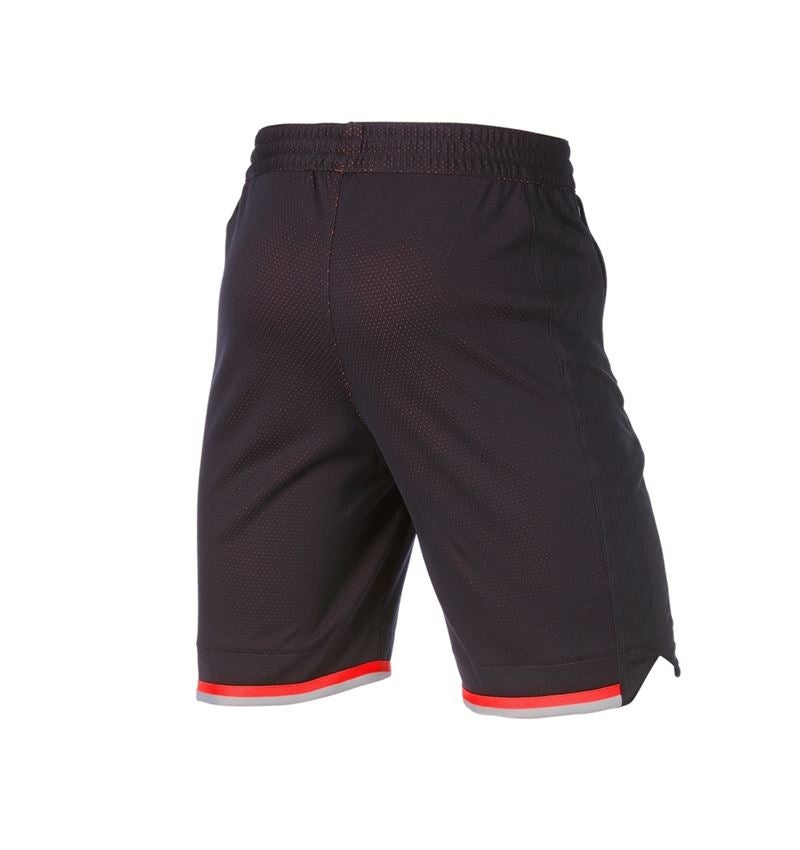 Pantaloni: Short funzionali e.s.ambition + nero/rosso fluo 4