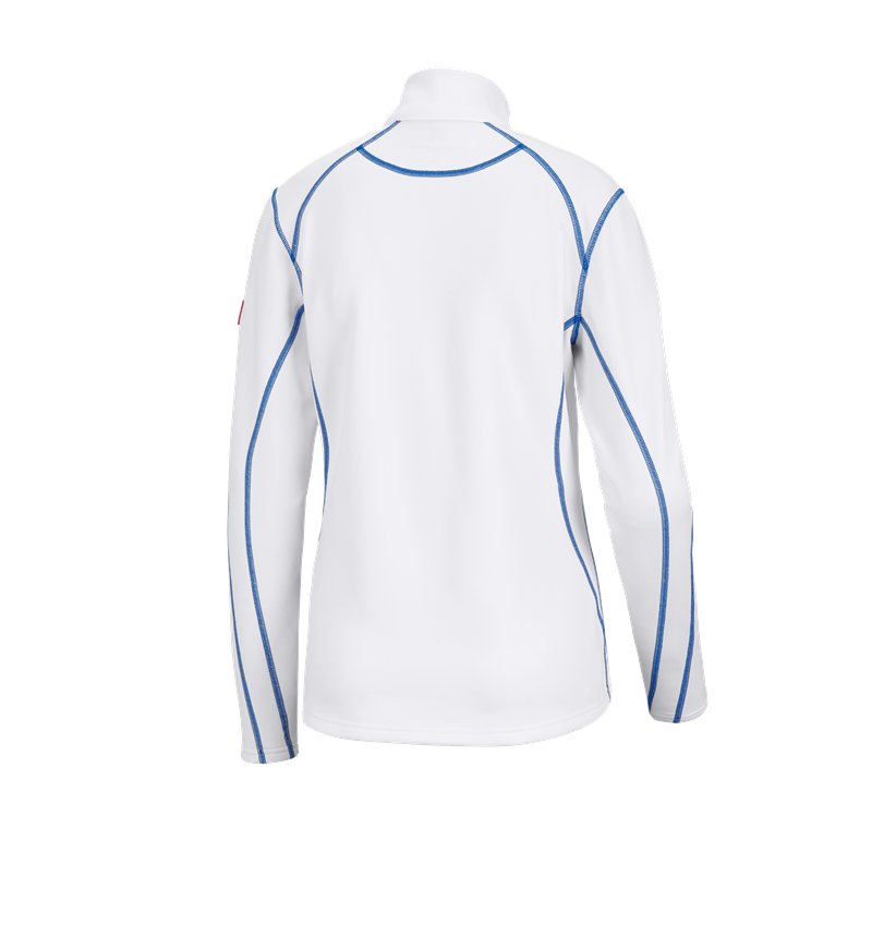 Maglie | Pullover | Bluse: Troyer funz. thermo stretch e.s.motion 2020, donna + bianco/blu genziana 3