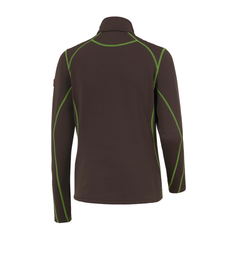 Maglie | Pullover | Bluse: Troyer funz. thermo stretch e.s.motion 2020, donna + castagna/verde mare 3