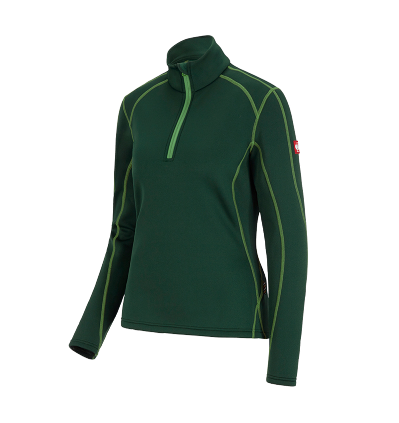 Maglie | Pullover | Bluse: Troyer funz. thermo stretch e.s.motion 2020, donna + verde/verde mare 1