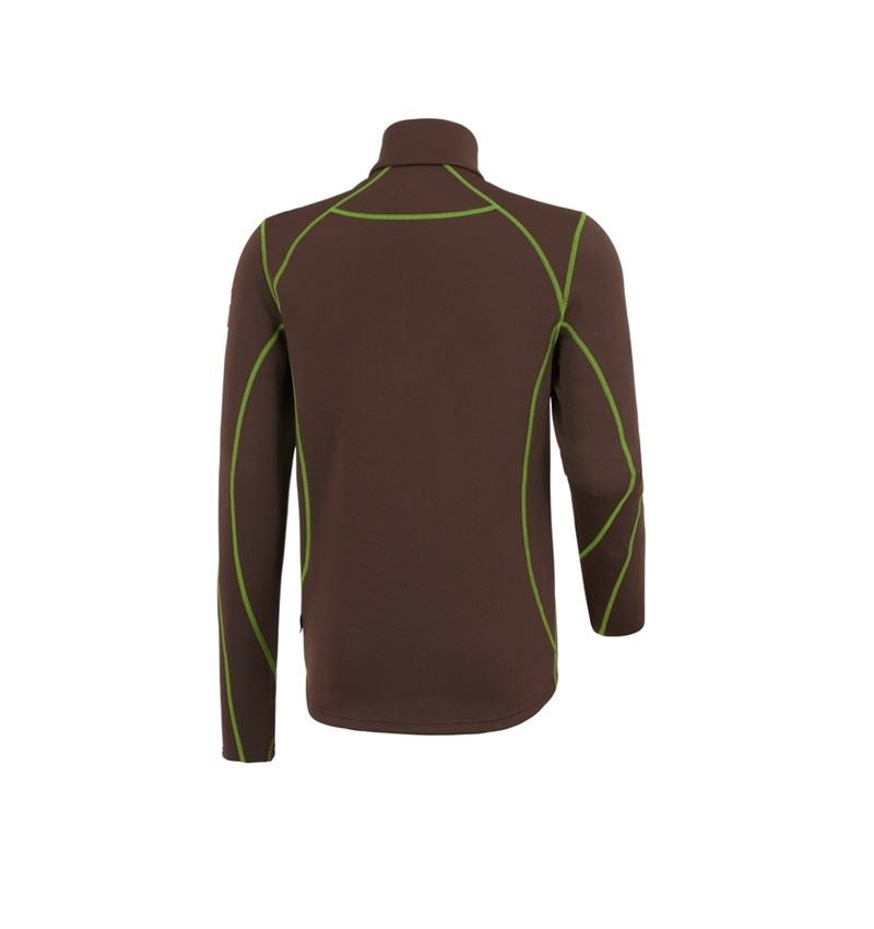 Maglie | Pullover | Camicie: Troyer funzionale thermo stretch e.s.motion 2020 + castagna/verde mare 3