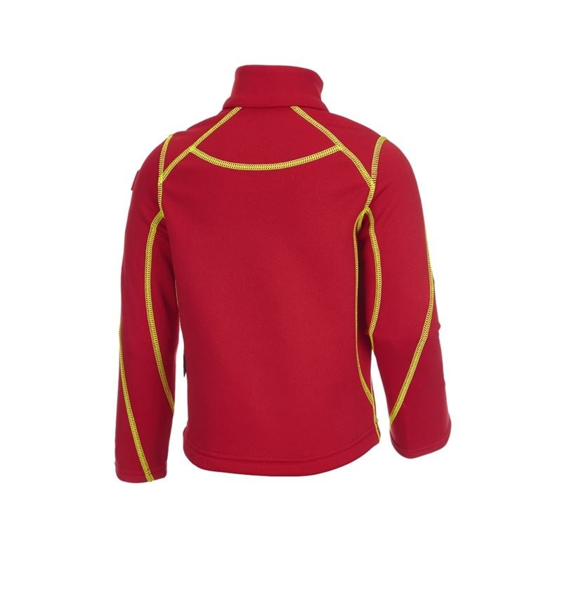 Maglie | Pullover | T-Shirt: Troyer funz. thermo stretch e.s.motion 2020, bamb. + rosso fuoco/giallo fluo 1