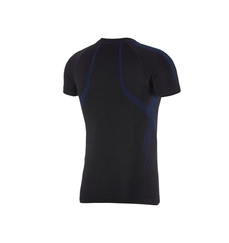 Freddo: e.s. t-shirt funzionale seamless - warm + nero/blu genziana 2
