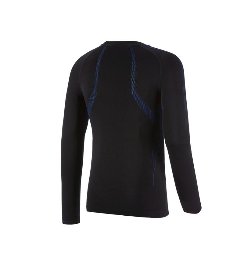 Intimo | Abbigliamento termico: e.s. longsleeve funzionale seamless - warm + nero/blu genziana 2