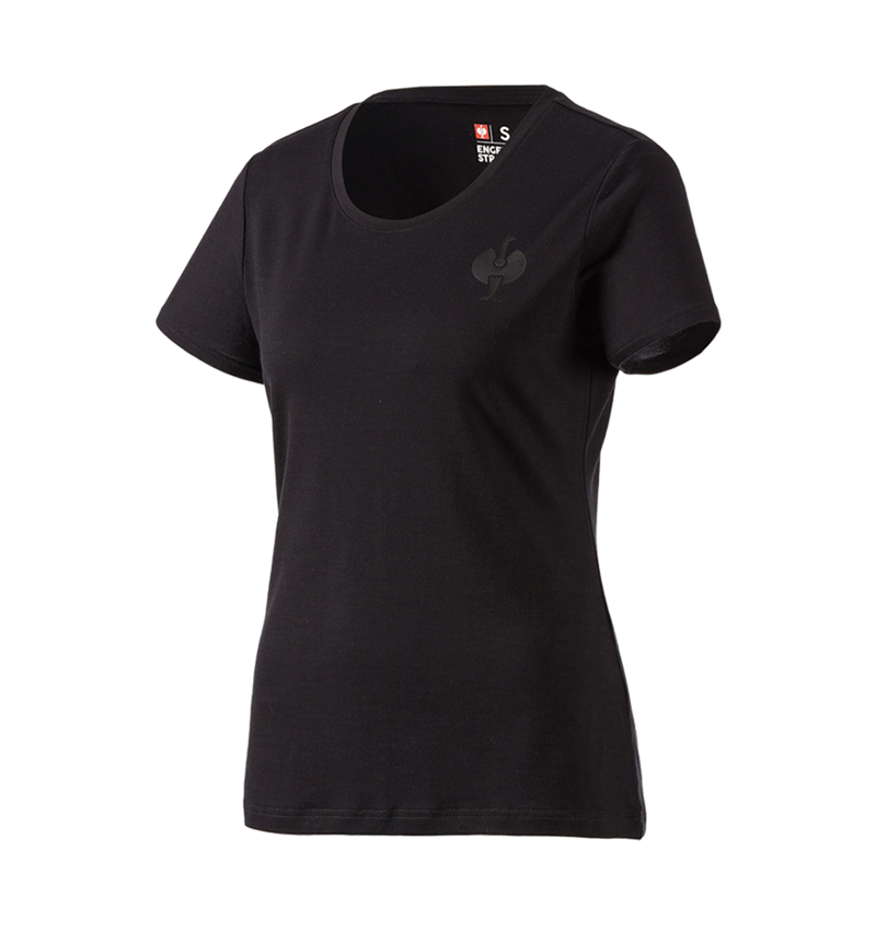 Maglie | Pullover | Bluse: T-Shirt merino e.s.trail, donna + nero 2