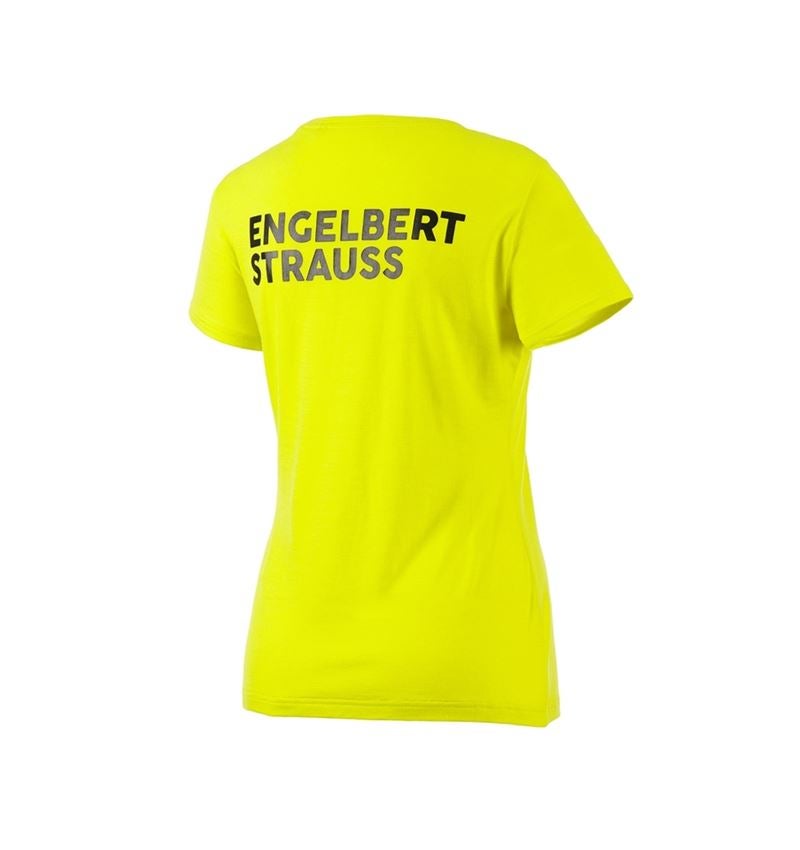 Temi: T-Shirt merino e.s.trail, donna + giallo acido/nero 4