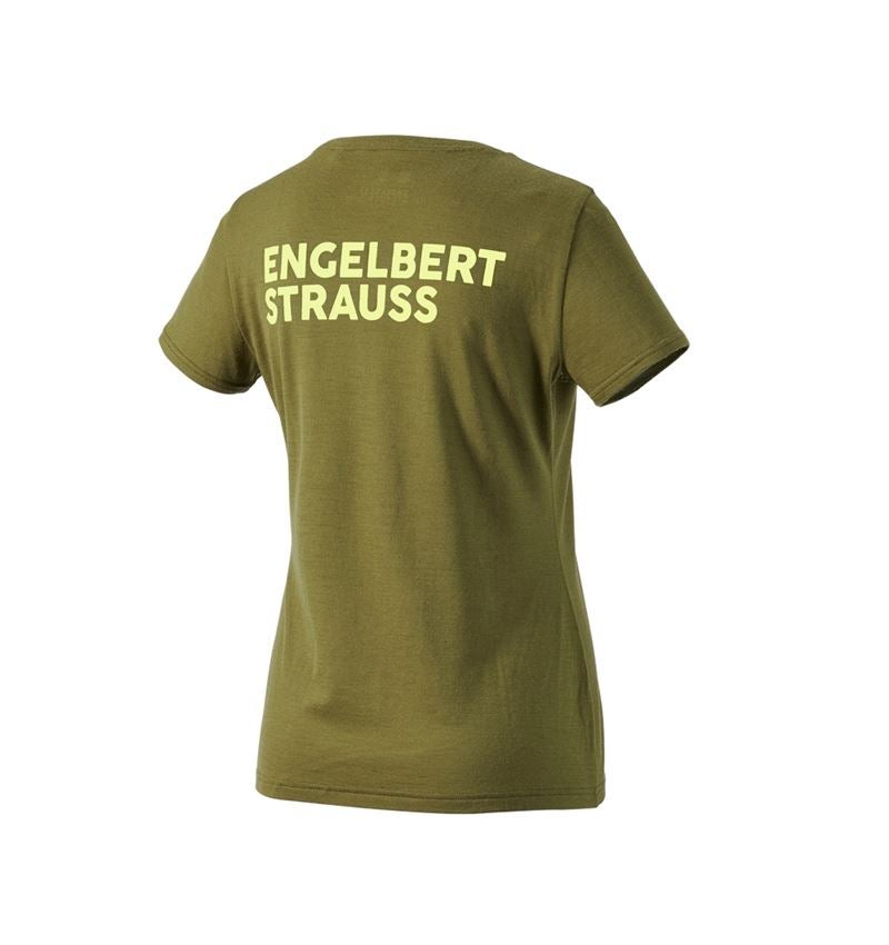 Maglie | Pullover | Bluse: T-Shirt merino e.s.trail, donna + verde ginepro/verde lime 5