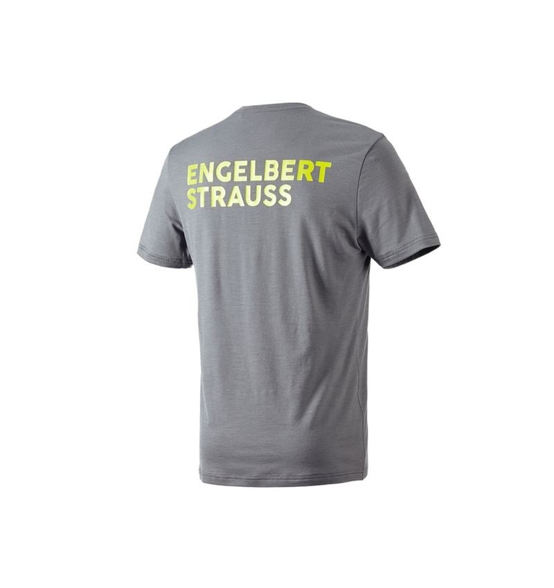 Maglie | Pullover | Camicie: T-Shirt merino e.s.trail + grigio basalto/giallo acido 3