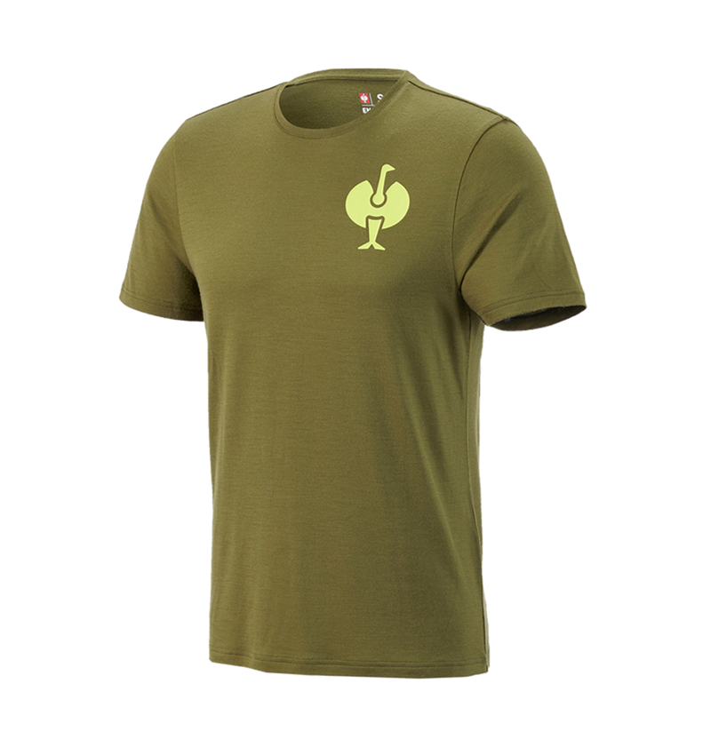 Maglie | Pullover | Camicie: T-Shirt merino e.s.trail + verde ginepro/verde lime 3