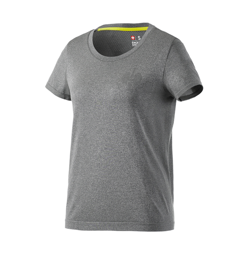 Maglie | Pullover | Bluse: T-Shirt seamless e.s.trail, donna + grigio basalto melange 3
