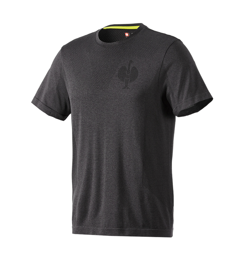 Maglie | Pullover | Camicie: T-Shirt seamless e.s.trail + nero melange 2