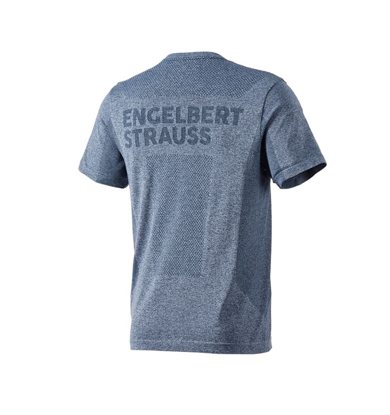 Maglie | Pullover | Camicie: T-Shirt seamless e.s.trail + blu profondo melange 3