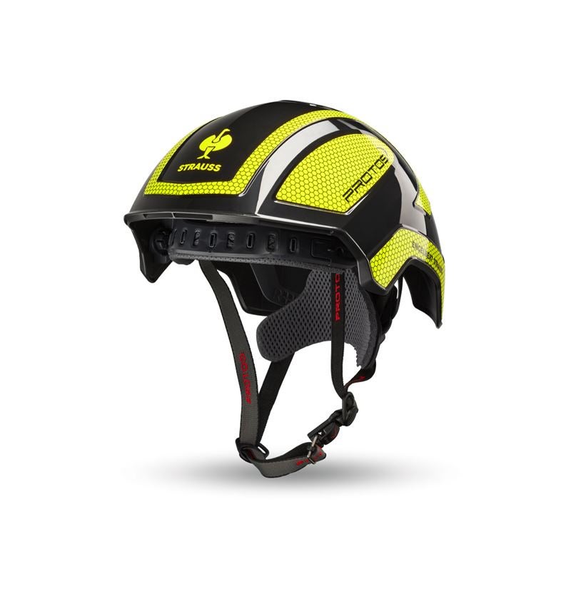 e.s. casco per scalatore e arrampicatore Protos® nero/giallo fluo